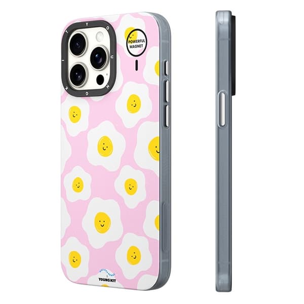 YOUNGKIT Mobilskal till iPhone 13 Pro Max MUScx003-Poached Egg Rosa