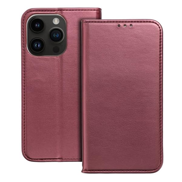 iPhone 16 Plus Plånboksfodral Smart Magneto - Burgundy Lila