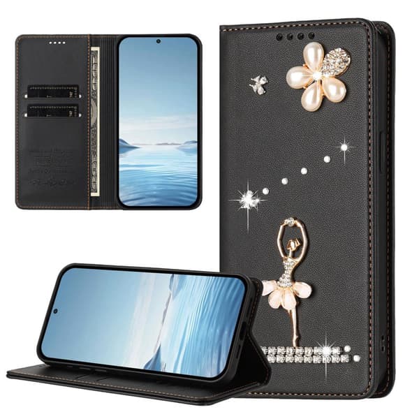 Plånboksfodral för Samsung Galaxy S26 Plus Konstläder RFID - Svart