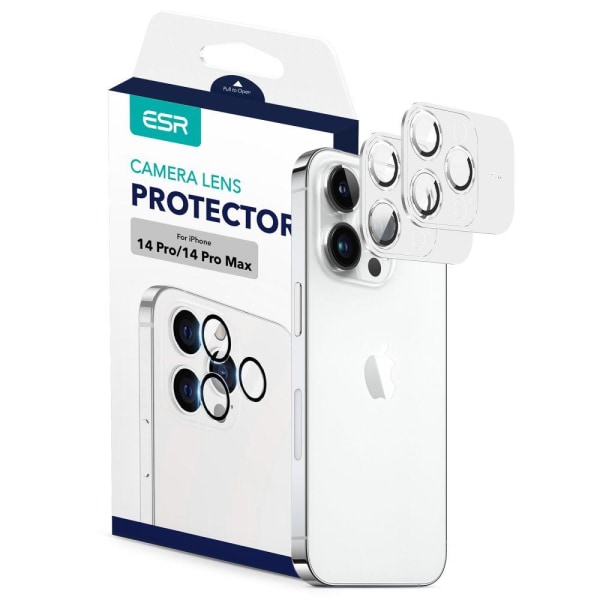 ESR iPhone 14 Pro/14 Pro Max Kameralinsskydd i Härdat Glas - Sva