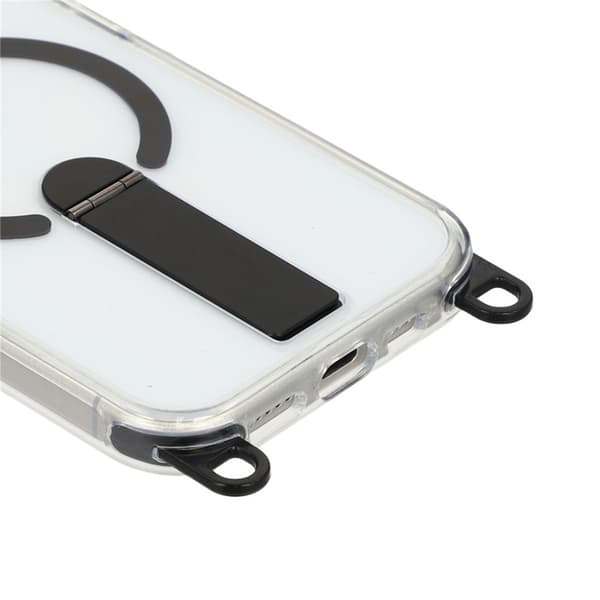 Mobilskal till iPhone 17 MagSafe med Axelrem och Stativ - Svart