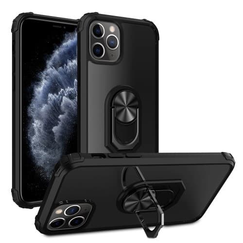 Magnet Ring Flexicase Skal till iPhone 11 Pro Max - Svart Black