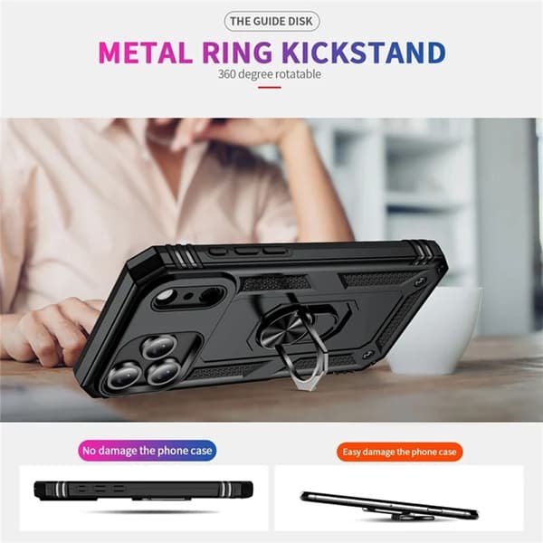 Mobilskal till iPhone 17 Pro Max med Kickstand - Svart Svart