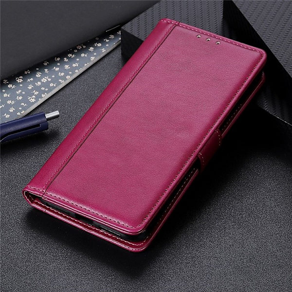 KHAZNEH Galaxy S23 Plus Plånboksfodral Stand Flip PU Läder - Röd