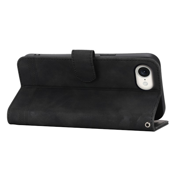 DIERFENG DF-03 iPhone 16 Plånboksfodral i Konstläder - Svart