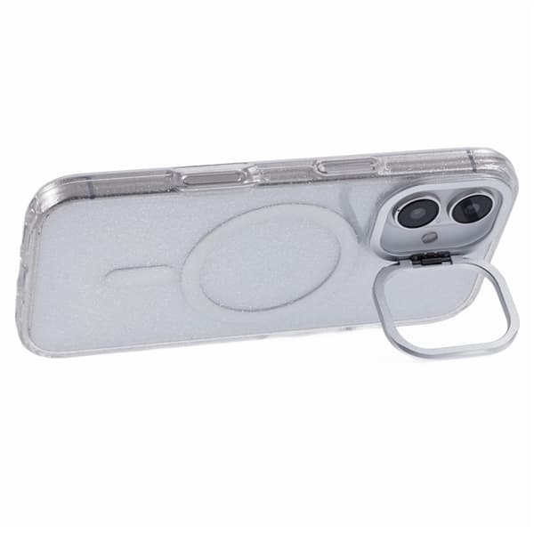 KIGC Mobilskal till iPhone 16 MagSafe Epoxy Kickstand - Vit Vit