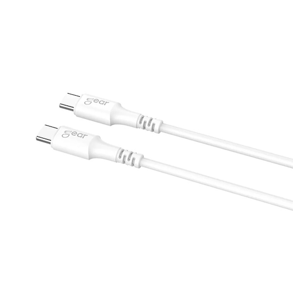 Gear USB-C til USB-C 2.0 0.5m kabel - hvid Vit