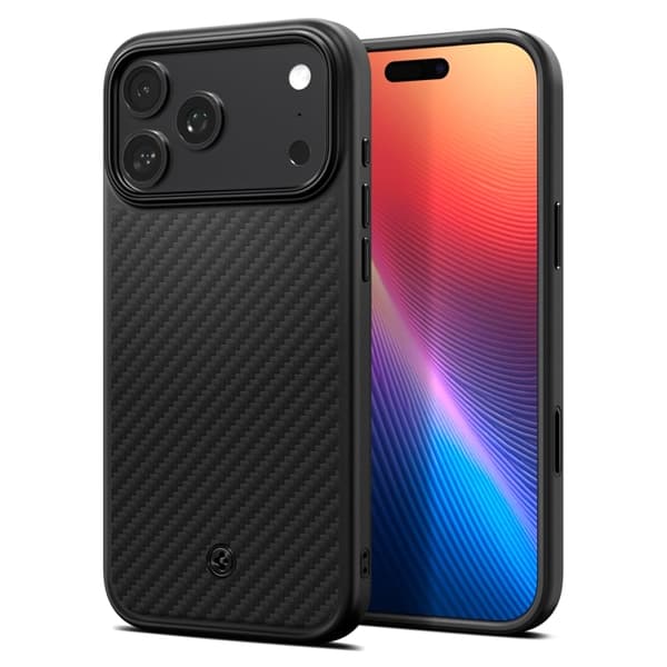 Spigen Telefontaske til iPhone 17 Pro Magsafe Enzo Aramid - Sort Svart