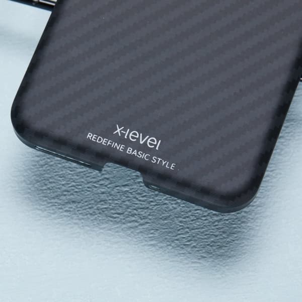 X-LEVEL Mobilskal till Xiaomi 14 Pro Kolfiber Textur Slim Svart