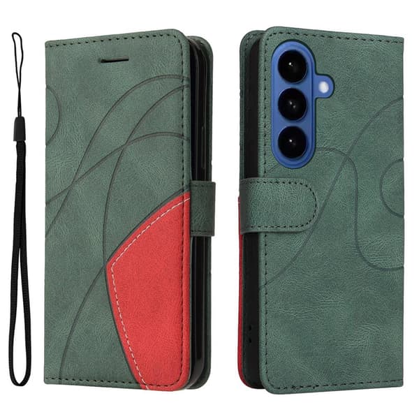 Plånboksfodral för Samsung Galaxy S26 Plus Konstläder Ställ - Grön