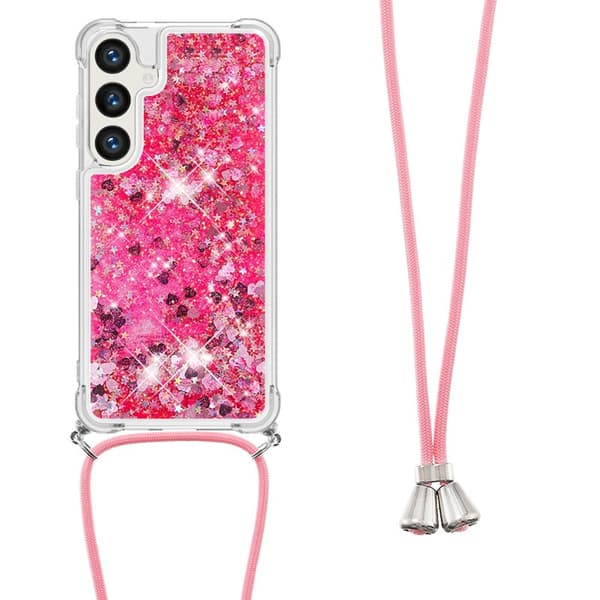 Mobilskal för Samsung Galaxy S26 Plus TPU med snodd - Rosa