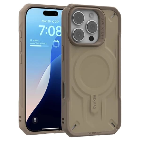 JTLEGEND REX Mobilskal till iPhone 16 Pro Magsafe Shockproof - Khaki Brun