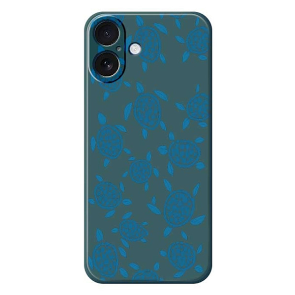 Mobilskal till iPhone 17 Turtle Pattern Straight Edge - Grön Grön