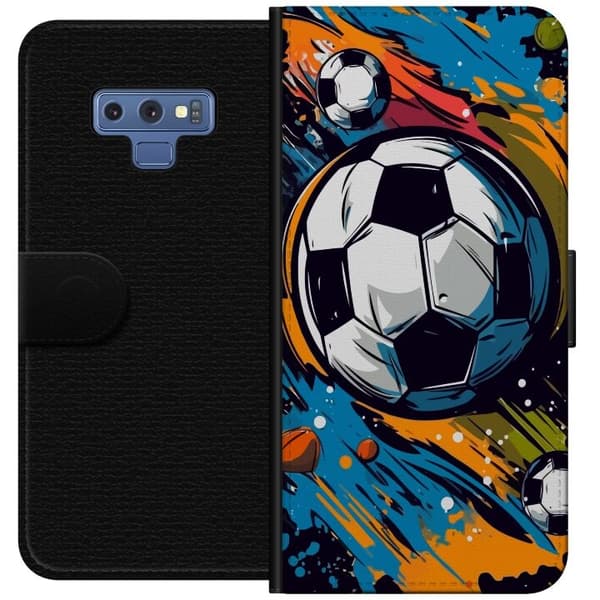 Plånboksfodral till Samsung Galaxy Note9 med Fotbollar