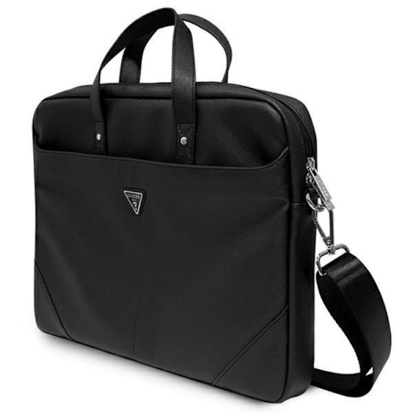 Guess Datorfodral 16" Saffiano Triangle Logo - Svart