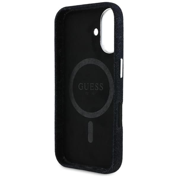 Guess Mobilskal till iPhone 16 MagSafe Denim Triangle Logo - Svart Svart