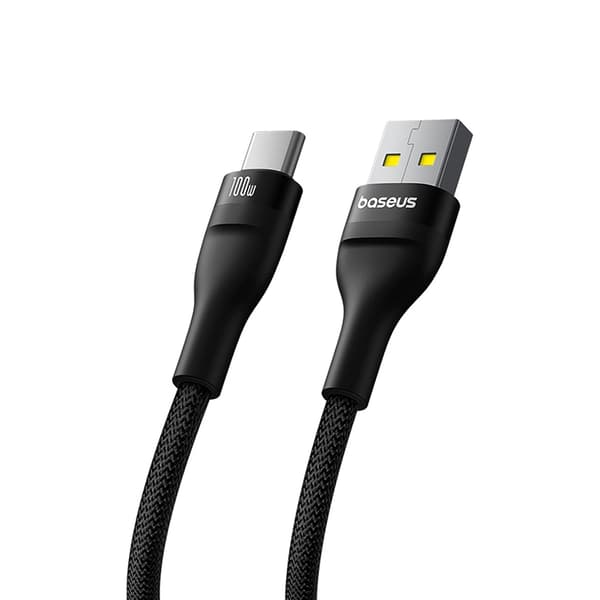 Baseus USB-C till USB-A kabel Flash 2 100W 2m- Svart Black