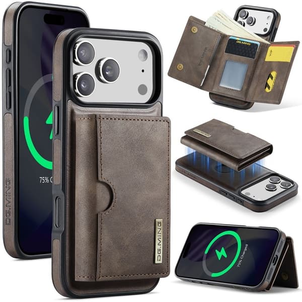 DG.MING M6 Series Mobilskal till iPhone 17 Pro Max Magnetiskt Brun