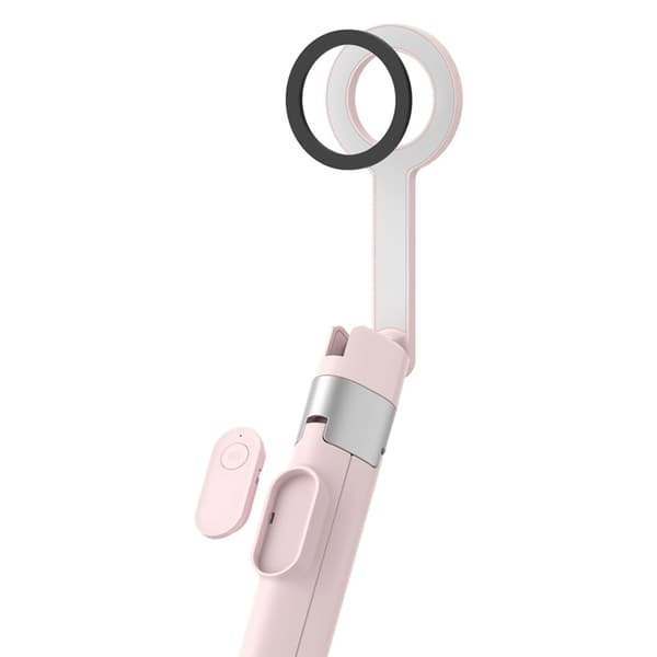 Tech-Protect Trådlös Magsafe Selfiestick Tripod L10S - Rosa/Grå Grå