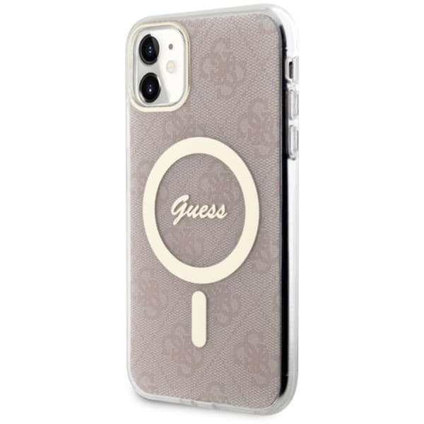 Guess iPhone 11 Cover MagSafe 4G - Rosa Rosa