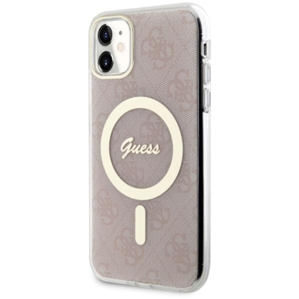 Guess iPhone 11 Mobilskal MagSafe 4G - Pinkki Rosa
