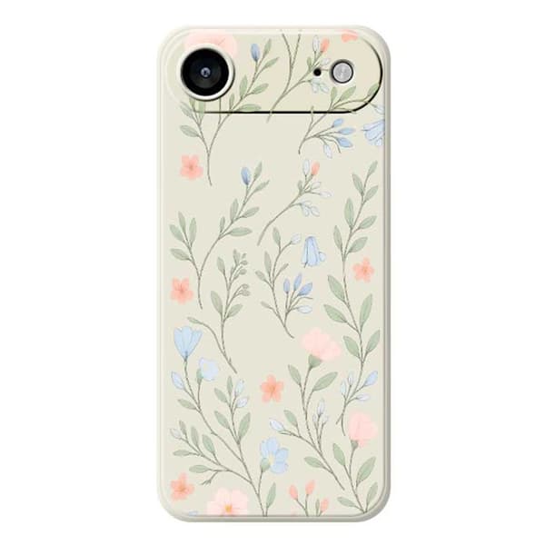 Mobilskal till iPhone Air Rosa Blue Flowers Pattern TPU - Beige Beige