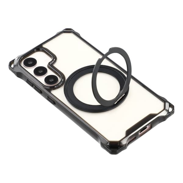 Mobilskal för Samsung Galaxy S26 Magnetiskt Ring Kickstand TPU + PC - Svart