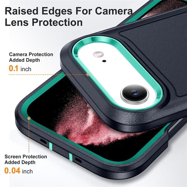Mobilskal till iPhone Air Kickstand Silikon - Mörkblå/Ljusgrön Grön