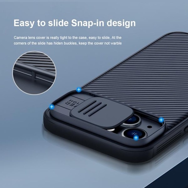 Nillkin iPhone 14 Skal Magsafe CamShield Pro Series - Blå