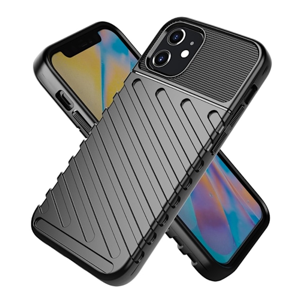Thunder Twill Texture Skal iPhone 12 Mini - Svart Svart