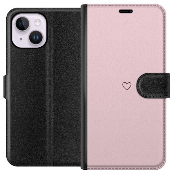 Plånboksfodral till Apple iPhone 14 Plus med Litet Hjärta