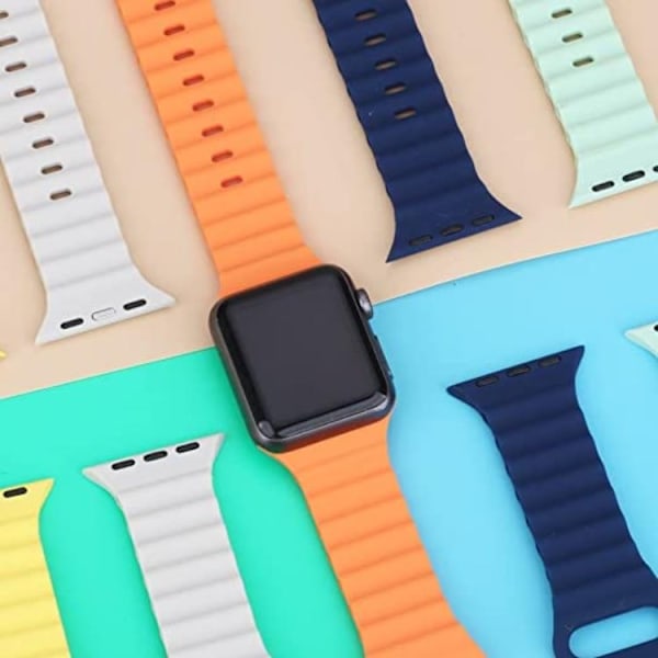 Apple Watch 4/5/6/7/8/SE (38/40/41mm) Silikon Ocean Band - Orange