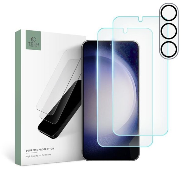 [3-Pack] Tech-Protect Galaxy S23 kameralinsebeskytter i hærdet glas,