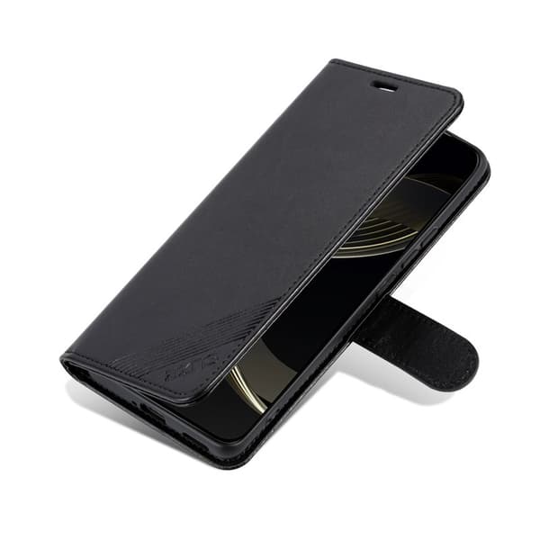 AZNS Samsung Galaxy S26 Plus Plånboksfodral Konstläder Ställ - Svart