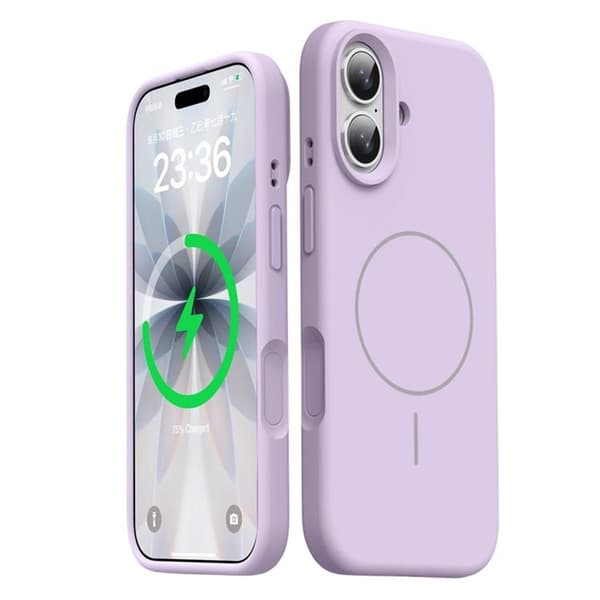 Mobilskal till iPhone 16 MagSafe Liquid Silikon - Lila Lila