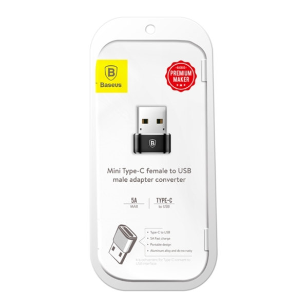 Baseus USB Type-C to USB Adapter - Svart Svart