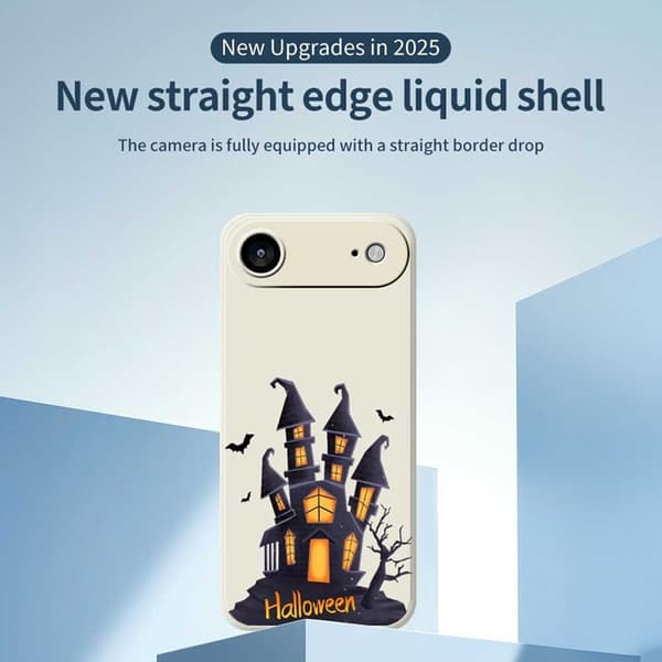 Mobilskal till iPhone Air med Halloween Castle Pattern TPU - Beige Beige