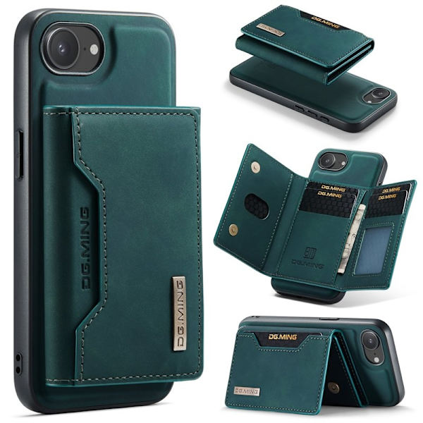 DG.MING M2 Series Mobilskal till iPhone 16e PU + PC + TPU - Grön