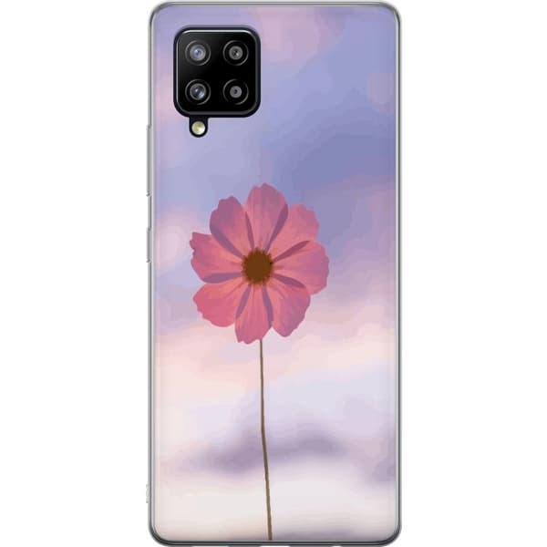 Mobilskal till Samsung Galaxy A42 5G med Rosa blomma