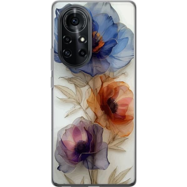 Mobiletui til Huawei nova 8 Pro med Silke Blomster