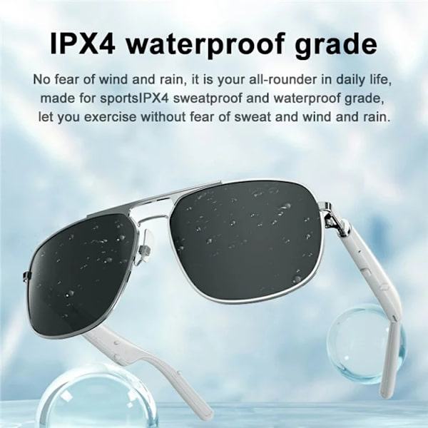 Polariserade Smarta Glasögon Bluetooth G01-01 - Vit