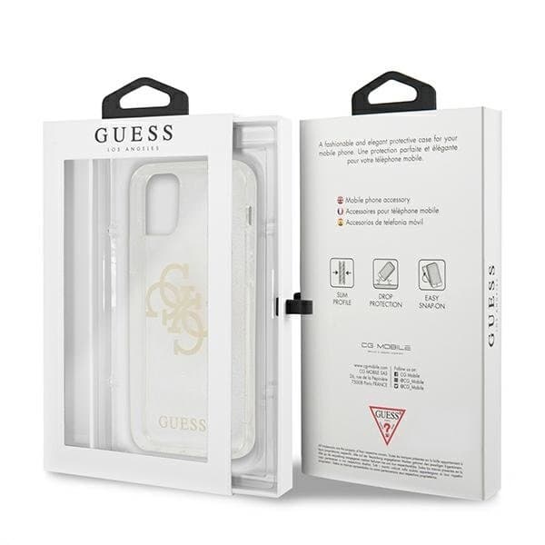 Guess iPhone 12 Pro Max Skal Glitter Logo - Transparent Transparent