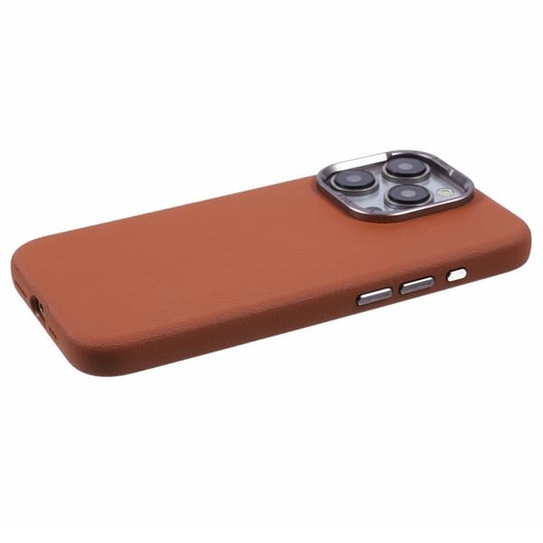 X-LEVEL Mobilskal till iPhone 14 Pro Max Slim PU Läder Hård PC - Brun