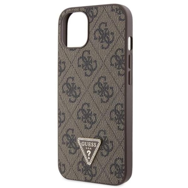 Guess iPhone 14 Mobilskal Crossbody Metall Logo - Brun