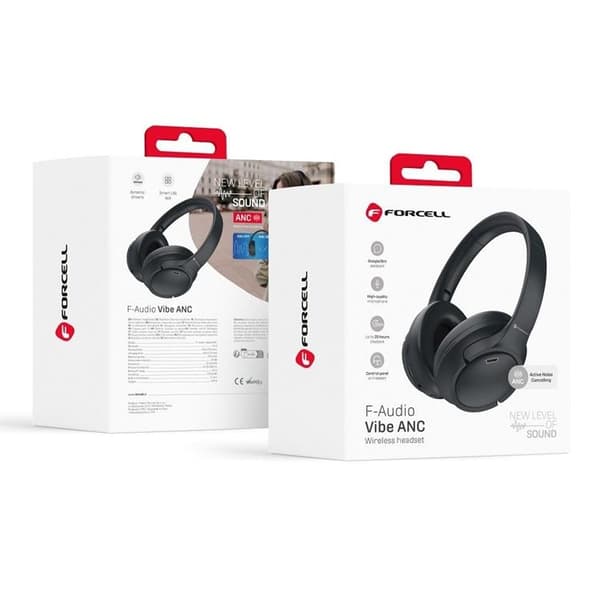 FORCELL Bluetooth Trådlösa Hörlurar Over-ear Vibe ANC TUYA Svart