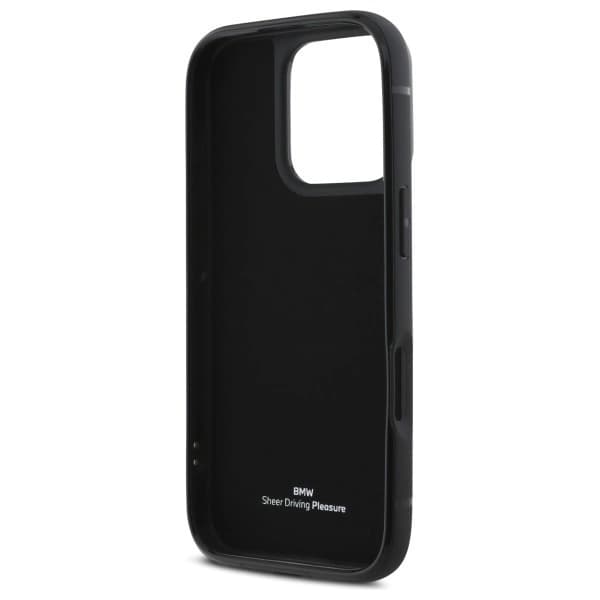 BMW telefontaske til iPhone 16 Pro Max Sign Læder Kortholder - Sort Black