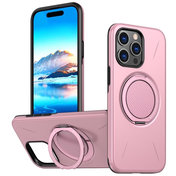 Mobilskal till iPhone 13 Pro MagSafe Rotating Kickstand TPU + PC Rosa