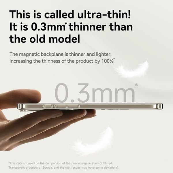 SULADA Mobilskal till iPhone 15 Pro MagSafe Kickstand Klar PC - Svart