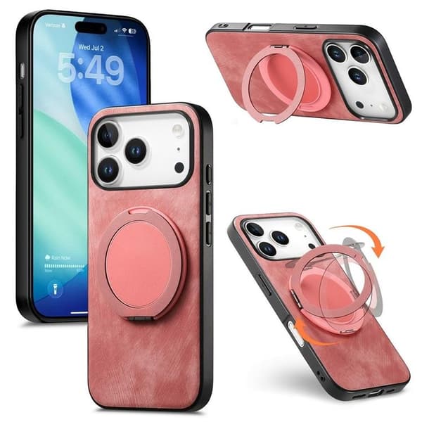 Mobilskal till iPhone 17 Pro Rotating Kickstand - Rosa Rosa