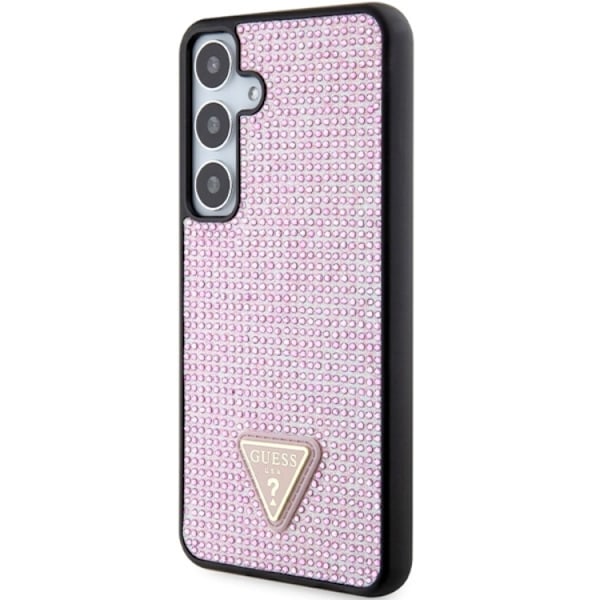 Guess Galaxy S24 Plus Mobilskal Rhinestone Triangle - Rosa